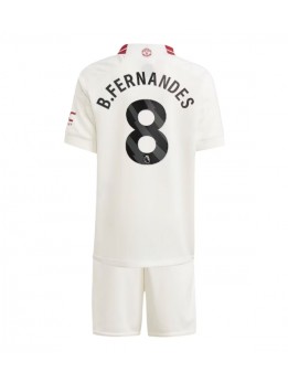 Billige Manchester United Bruno Fernandes #8 Tredjedraktsett Barn 2023-24 Kortermet (+ Korte bukser)
